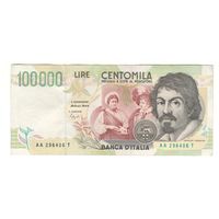 Италия 100000 лир 1994 года. Состояние XF+