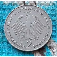 Германия 2 марки 1972 года, F. ФРГ. Новогодняя ликвидация!
