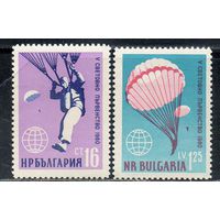 V чемпионат мира по парашютному спорту Болгария 1960 год чистая  серия из 2-х марок