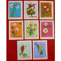 Вьетнам. Цветы. ( 8 марок ) 1975 года.