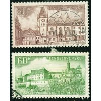 Города Южной Богемии Чехословакия 1955 год 2 марки