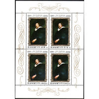 400 лет со дня рождения П. Рубенса КНДР 1978 год серия из 4-х марок в листе