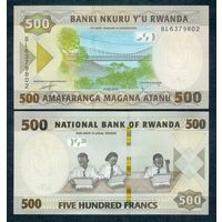 Руанда 500 франков 2019 год, UNC