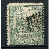 Испания (Республика I) - 1874 - Аллегория Испания с весами 20С - [Mi.138] - 1 марка. Гашеная.  (Лот 118P)