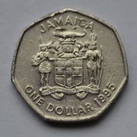 Ямайка , 1 доллар 1995 г. (7-угольник).