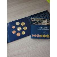 Мальта 2008 год. 1, 2, 5, 10, 20, 50 евроцентов, 1, 2 евро. Набор монет в упаковке.