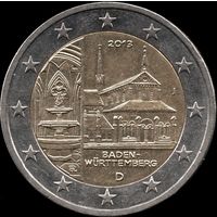 Германия 2 евро 2013 г. (D) "Баден-Вюртемберг" КМ#314 (6-32)