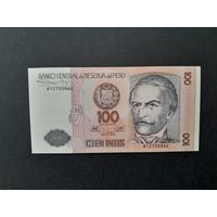 100 инти 1987 года. Перу.  UNC. Распродажа