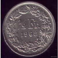 Пол-франка 1968 год Швейцария