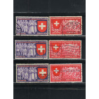 Швейцария 1939 Национальная выставка Цюрих Немецкий французкий итальянский языки #335-6,338-9,341-2