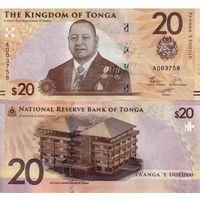 Тонга 20 долларов (паанга) 2023 год UNC    НОВИНКА
