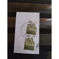 Беларусь пара марок редкого стандарта архитектура гашение Гомель (3-4)