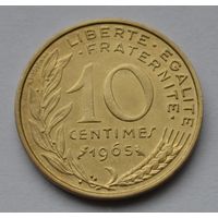 Франция 10 сантимов, 1965 г.