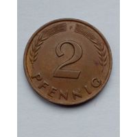 2 пфеннига 1962 F