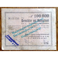 100.000 марок 1923г. Дельменхорст