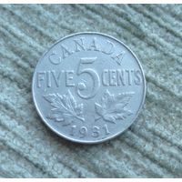 Werty71 Канада 5 центов 1931 Георг 5