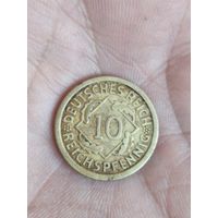 10 пфенингов 1930 .Монетный двор Штутгарт
