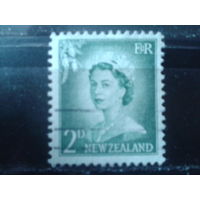 Новая Зеландия 1955 Королева Елизавета 2  2 пенса