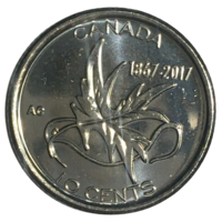 Канада 10 центов, 2017 - 150 лет Конфедерации Канада - Крылья мира [UNC]