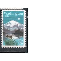 США-1989, (Мих.2030),  гаш., Штат Вашингтон, Гора (одиночка)