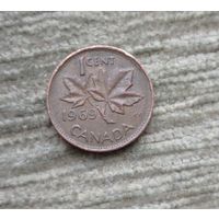 Werty71 Канада 1 цент 1969 Елизавета 2 юная королева