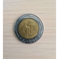Сан-Марино 500 лир, 1989 (Repubblica di San Marino L.500)