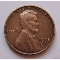 США  цент 1952г.  ("D")