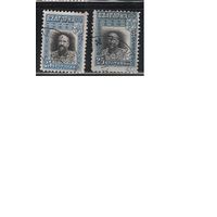 Болгария(Царство)-1911-1915, (Мих.84,105),  гаш., Стандарт, Царь Фердинанд, 2 выпуска
