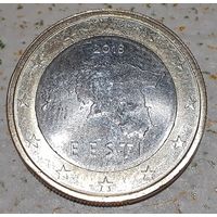 Эстония 1 евро, 2018 (15-6-7)
