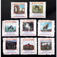 Экваториальная Гвинея 1976 г. Лошади. Фауна, полная серия из 8 марок #0055-Ф2P10