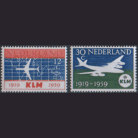 НДЛ. М. 737/38. 1959. 40-летие компании KLM. ЧиСт.