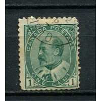 Канада - 1903/1912 - Король Эдуард VII 1С - [Mi.77A] - 1 марка. Гашеная.  (Лот 35EC)-T5P3