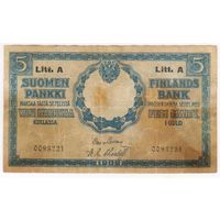 5 марок золотом 1909 год, Великое Княжество Финляндское.. Русская Финляндия,