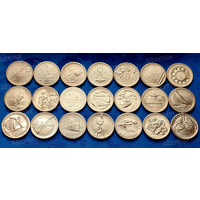 Набор монет 1 доллар США 2018-2023гг серии "Американские инновации" UNC (21шт, дворы вперемешку)