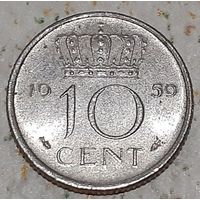 Нидерланды 10 центов, 1959 (14-11-42)