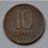 Литва, 10 центов 1991 г.