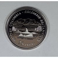 Канада 25 центов 1992 125 лет Конфедерации Канада - Британская Колумбия
