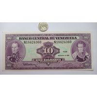 Werty71 Венесуэла 10 боливаров 1992 UNC банкнота