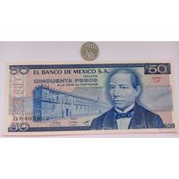Werty71  Мексика 50 песо 1981 UNC банкнота