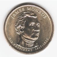 1 доллар США 2008 год 5-й Президент Джеймс Монро двор P _состояние aUNC