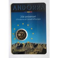 2 евро 2014 Андорра 20 лет в Совете Европы BU