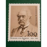 Германия 1992. Инженер Werner von Siemens 1816-1892