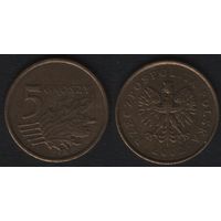 Польша y278 5 грош 2002 год (mw) (f0