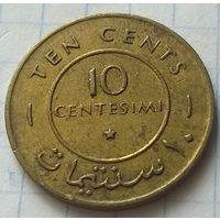Сомали 10 чентезимо, 1967     ( 4-4-4 )
