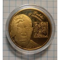 Польша, жетон (медаль) серии "Знаки Зодиака 2010", с портретами известных людей. Пабло Пикассо - Скорпион