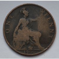 Великобритания, 1 пенни  1900 г. (Виктория).