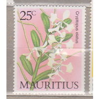 Цветы Флора Орхидеи Маврикий 1986 год  лот 16  ЧИСТАЯ