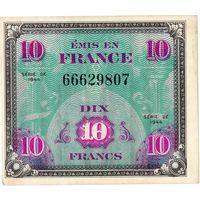 Франция (оккуп. зона), 10 франков, 1944 г. aUNC
