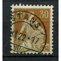 Швейцария - 1908/1940 - Гельвеция 30c - [Mi.104] - 1 марка. Гашеная.  (Лот 40S)