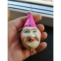 Елочная игрушка голова клоуна